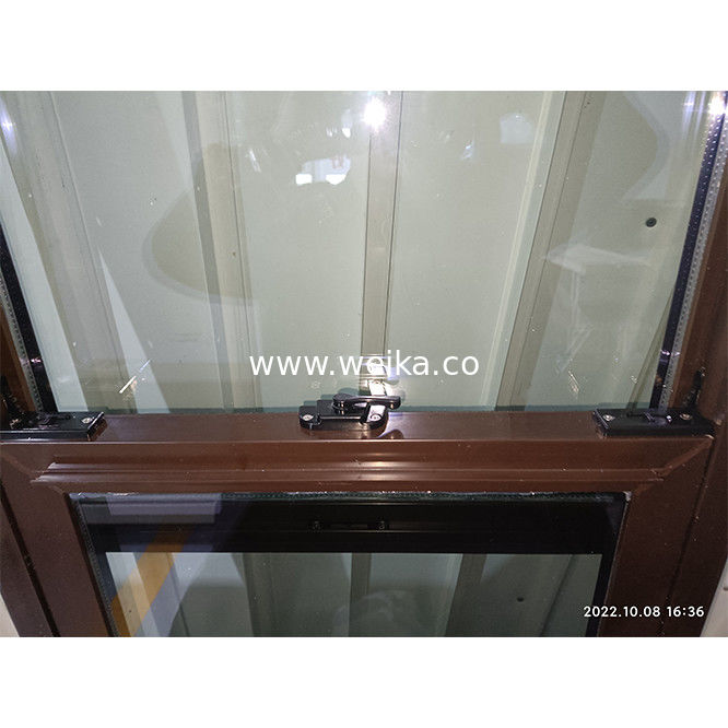 Крессент-замок сверху фиксированный ремень одноподвесные окна UPVC Нижняя панель Low-E Glass