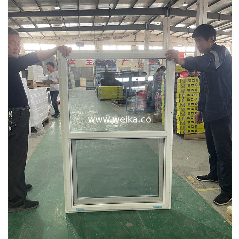 Настраиваемый размер УФ-устойчивый вертикальный скользящий UPVC одноподвесный окно с муховым экраном