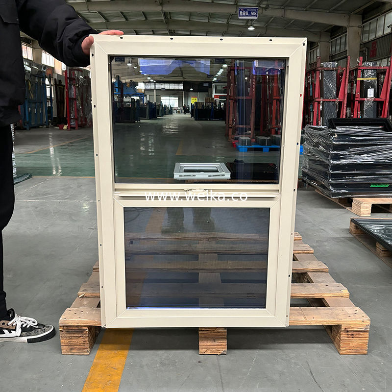 Установленный размер UPVC одноподвешенное окно с материалом PVC 1,4 мм-1,8 мм толщины