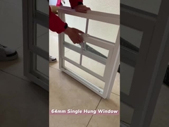 WEIKA 64 серия NFRC виниловый UPVC одноподвешенное окно с решеткой и ногтевыми плавниками