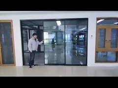 Большая тонкая рама Алюминиевая раздвижная дверь Черная рама