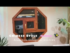 WEIKA Новый дизайн художественной формы Алюминиевого сплава деревянных зерен Восьмиугольное фиксированное окно