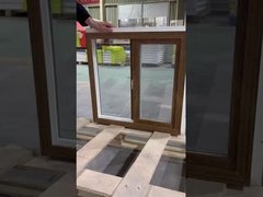 Американский ПВХ Сдвижные окна на заказ деревянные зерна Интерьер белый внешний регулируемые размеры